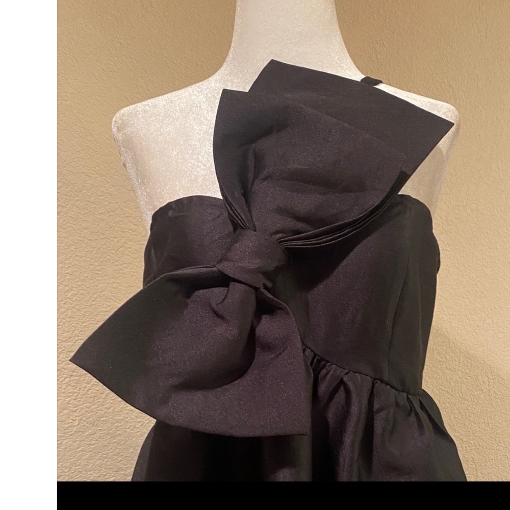 Petal & Pup Bettina Black One Shoulder Bow Maxi Dress Size M Bump Friendly - Picture 10 of 11